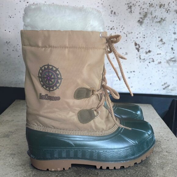 LACROSSE ( 4 ) Girls Snow Boots, Insulated Waterproof Aztec Design Boots - Picture 5 of 14